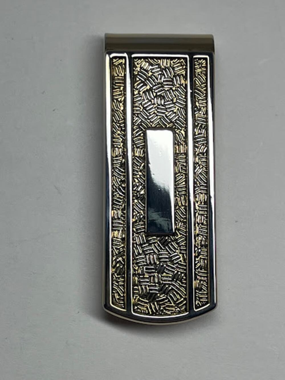 Vintage Gold Plated Money Clip 2.2" Length by .8" Width Monogram Plate
